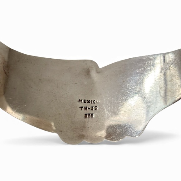 Vintage Sterling Silver 925 Cuff Bracelet Taxco Mexico Signed TH-39 - Picture 8 of 8